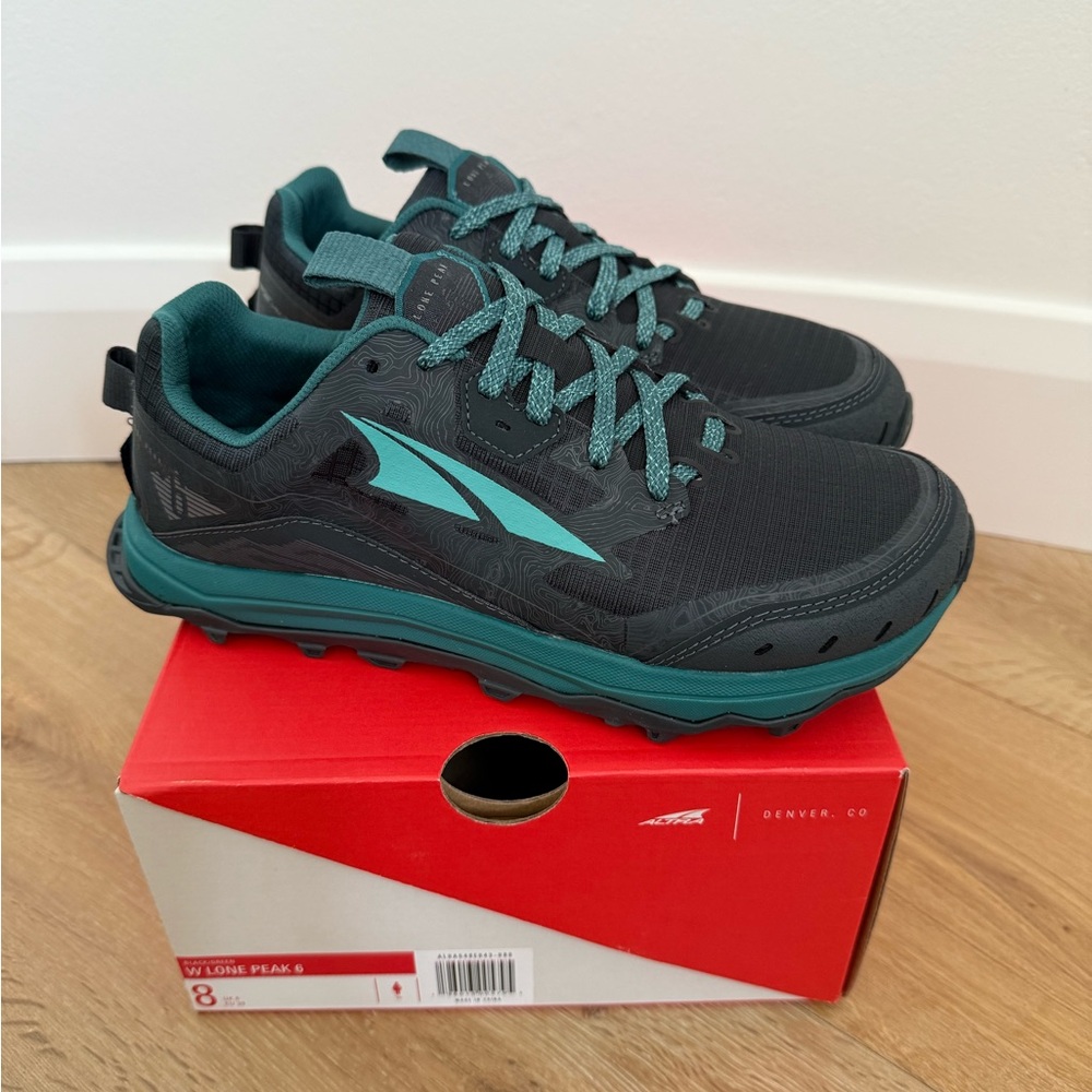 Altra Blue and Green Athletic Shoes with Wide Toe Box